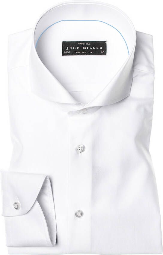 John Miller Overhemd tailored fit effen wit cutaway