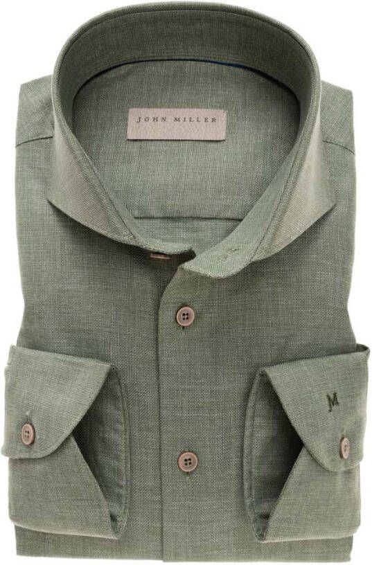 John Miller Overhemd Tailored Fit groen