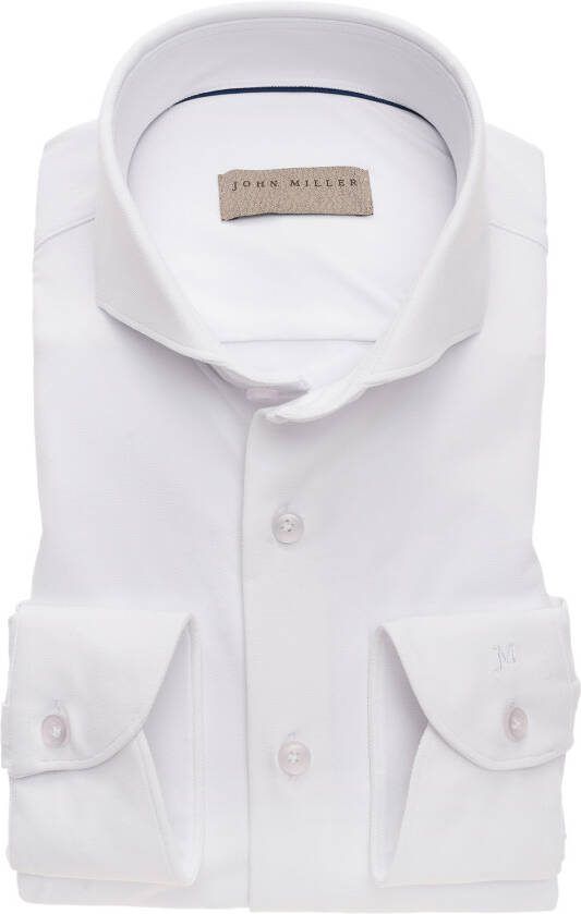 John Miller Hyperstretch Overhemd met Tailored Fit White Heren