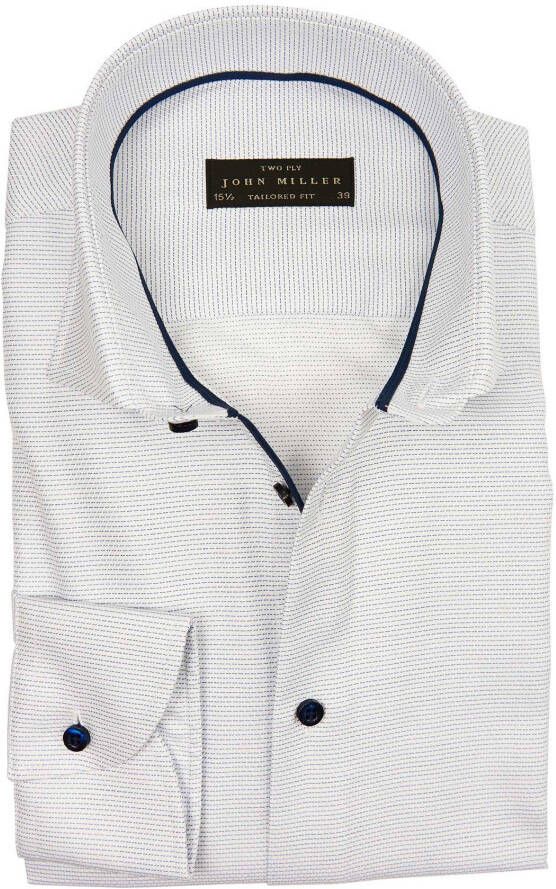 John Miller Overhemd tailored fit wit mouwlengte 7