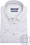 Ledub overhemd korte mouwen normale fit wit geprint katoen - Thumbnail 2