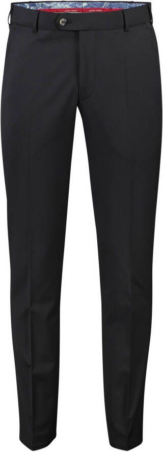 Meyer Bonn pantalon flatfront wol zwart