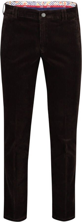 Meyer katoenen broek bruin effen corduroy