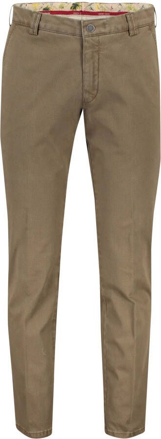 Meyer Bruine Katoenen Chino Broek Brown Heren