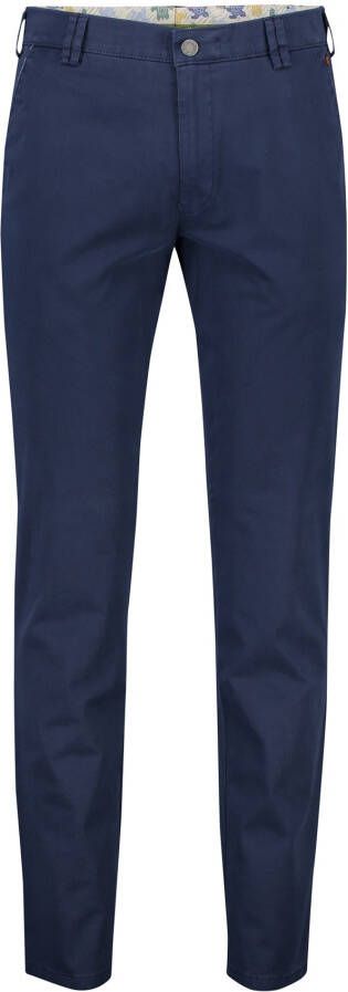Meyer Donkerblauwe Katoenen Chino Broek Blue Heren