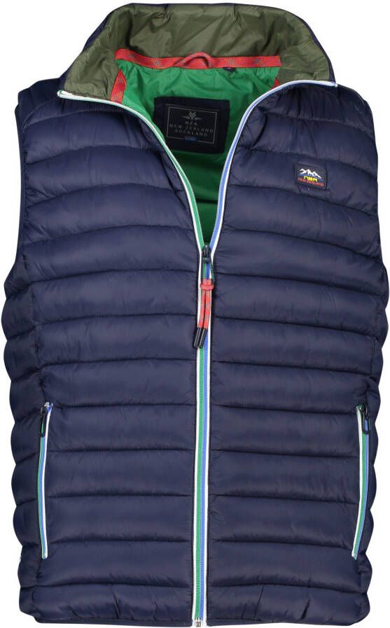 New Zealand winterjas donkerblauw effen rits normale fit