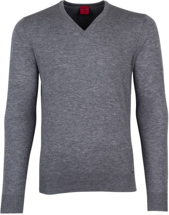 OLYMP Level Five Slim fit gebreide pullover met ribboorden - Foto 1