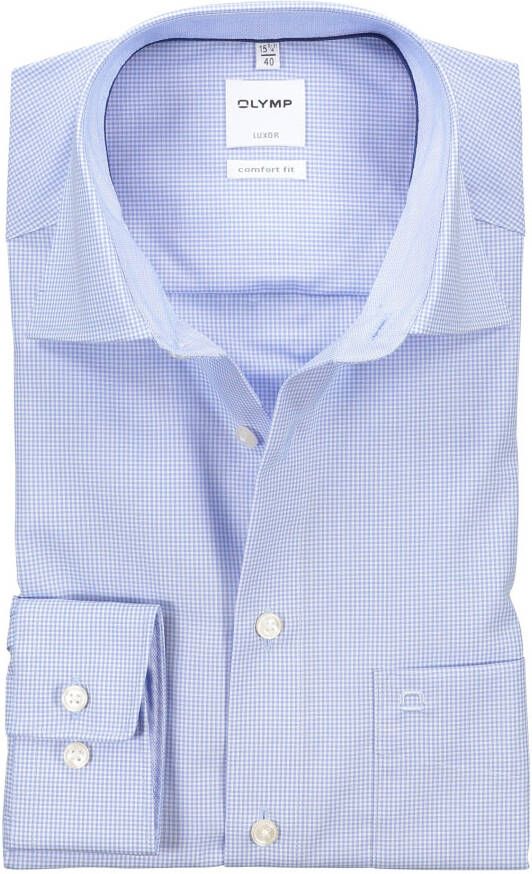 Olymp Luxor Comfort Fit Shirt Blauw Ruit - Foto 9