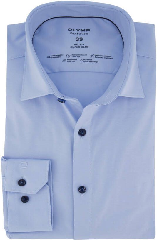 OLYMP Businessoverhemd No. Six 24 Seven super slim in comfortabele jersey-kwaliteit - Foto 5