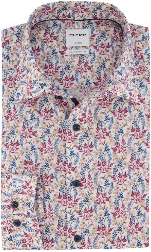 Olymp Overhemd Comfort Fit bloemen dessin