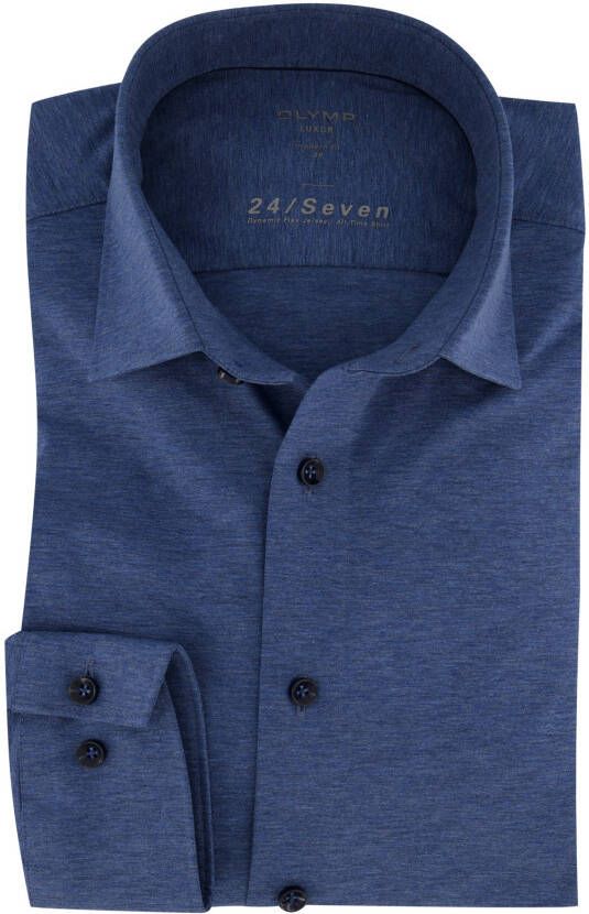OLYMP Overhemd met lange mouwen Luxor 24 Seven modern fit jersey shirt met geurremmende materiaaleigenschappen - Foto 8