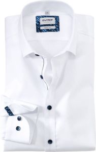 Olymp overhemd mouwlengte 7 Level Five extra slim fit wit effen katoen