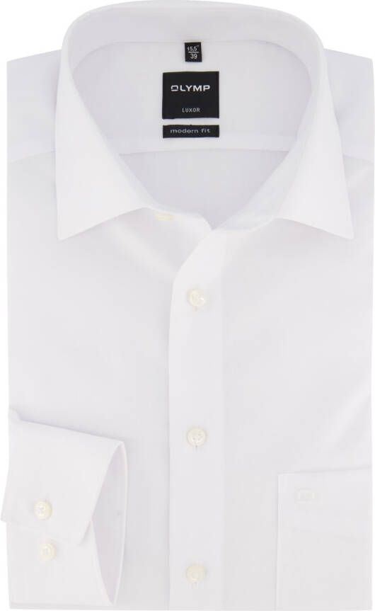 Olymp overhemd strijkvrij wit basis modern fit