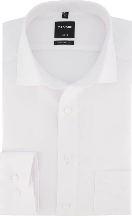 Olymp Strijkvrij overhemd wit Modern Fit