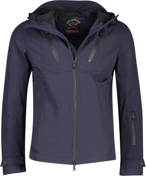 PAUL & SHARK korte jas met capuchon donkerblauw