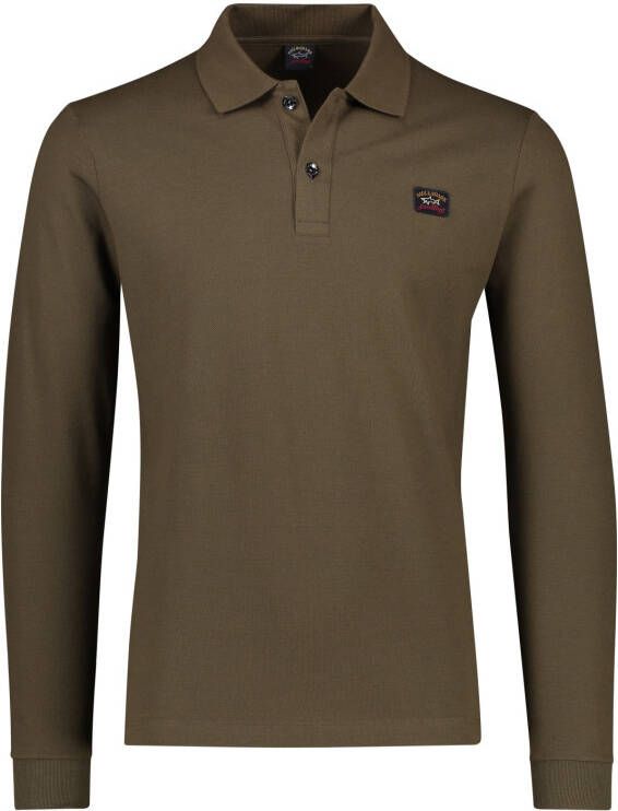 PAUL & SHARK Poloshirt van biologisch katoen met lange mouwen