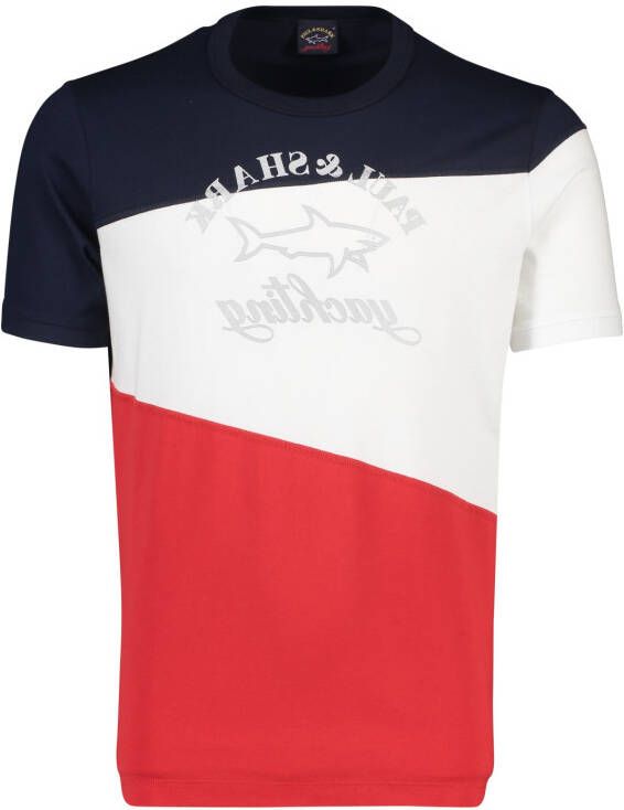 PAUL & SHARK t-shirt blauw-wit-rood