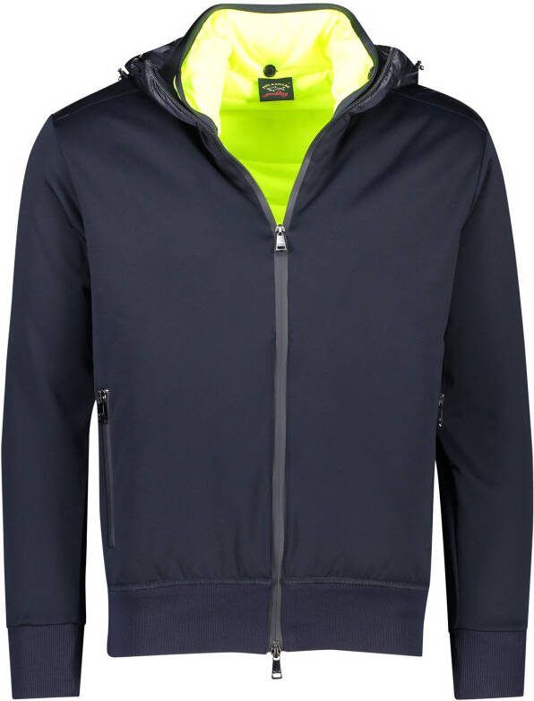 PAUL & SHARK vest met capuchon donkerblauw