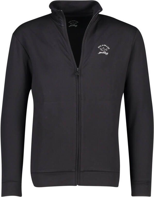PAUL & SHARK Super Soft Stretch Full Zip Sweatshirt With Reflex Logo Zwart Heren