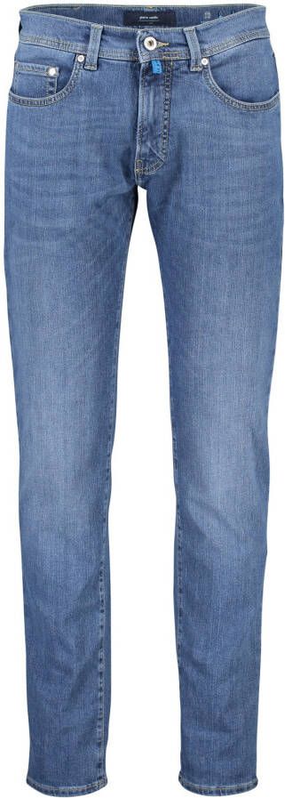 Pierre Cardin Blauwe uni jeans katoen