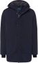 Pierre Cardin winterjas marine blauw effen rits + knoop normale fit - Thumbnail 1