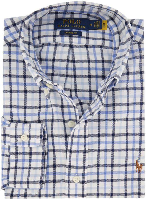 Polo Ralph Lauren casual overhemd Custom Fit normale fit blauw geruit katoen
