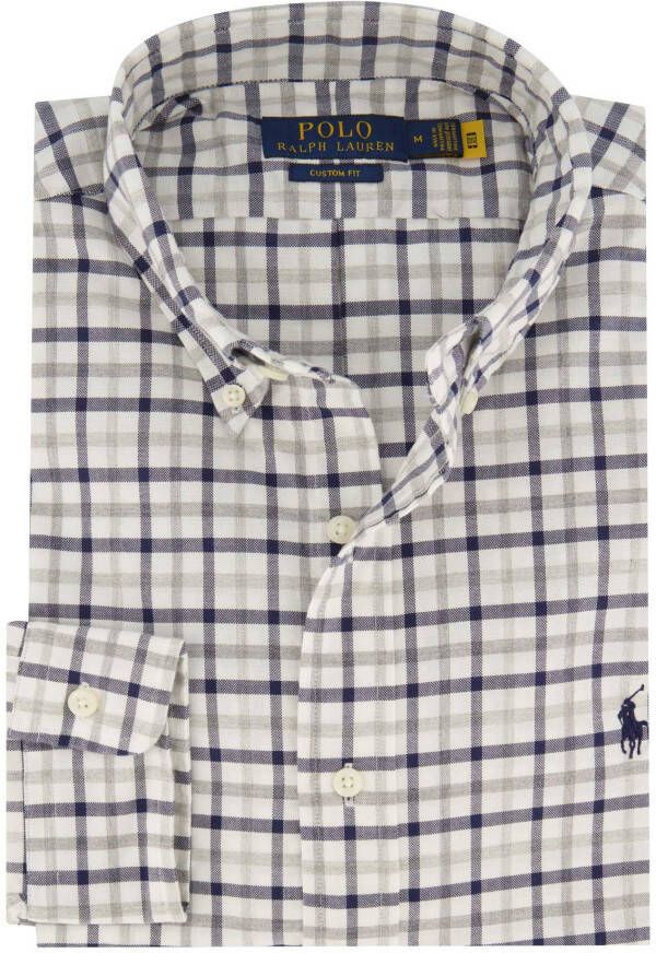 Polo Ralph Lauren casual overhemd Custom Fit normale fit wit geruit katoen