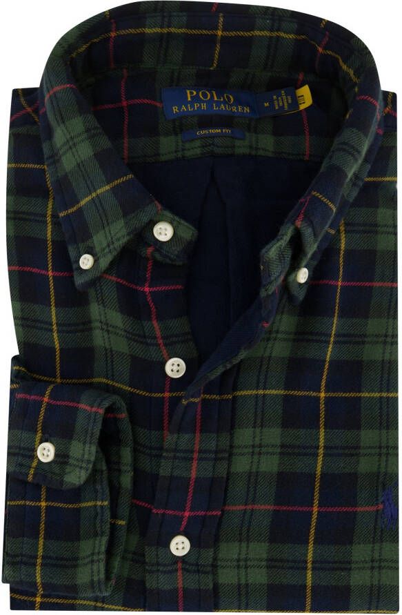 Polo Ralph Lauren casual overhemd Custom Fit wijde fit donkerblauw geruit katoen