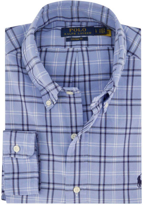 Polo Ralph Lauren casual overhemd normale fit lichtblauw geruit katoen