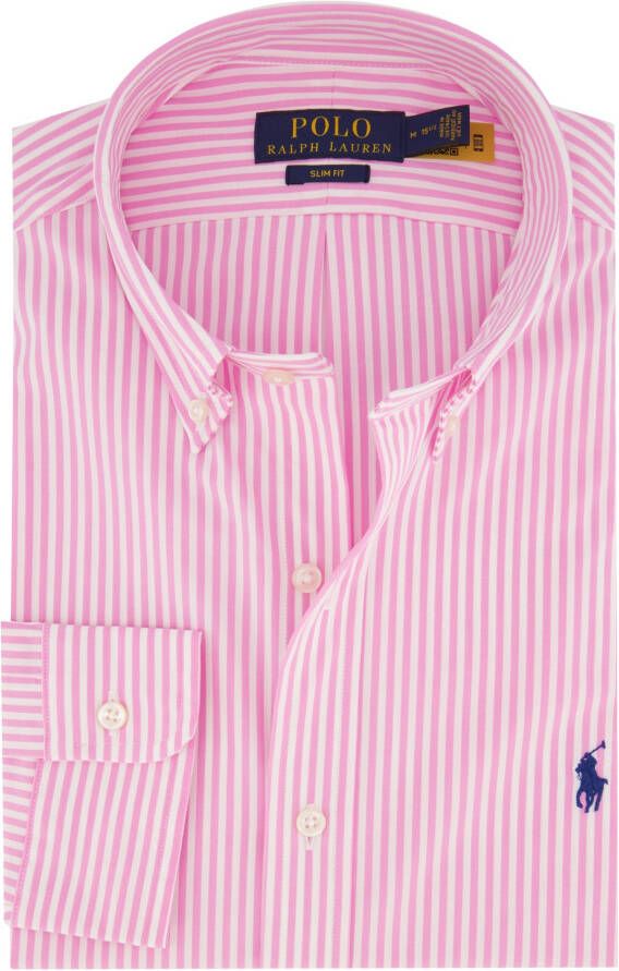 Polo Ralph Lauren Overhemd Lange Mouw CHEMISE AJUSTEE SLIM FIT EN POPELINE RAYE
