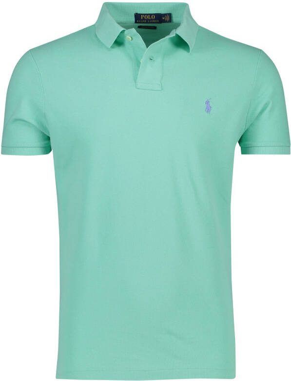 Polo Ralph Lauren Men Polo Shirt Custom Slim Fit Short Arm Groen Heren