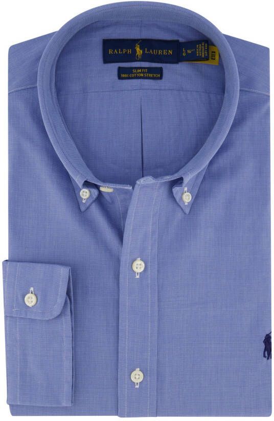 Polo Ralph Lauren Overhemd Ralph Lauren blauw button down Slim Fit - Foto 2