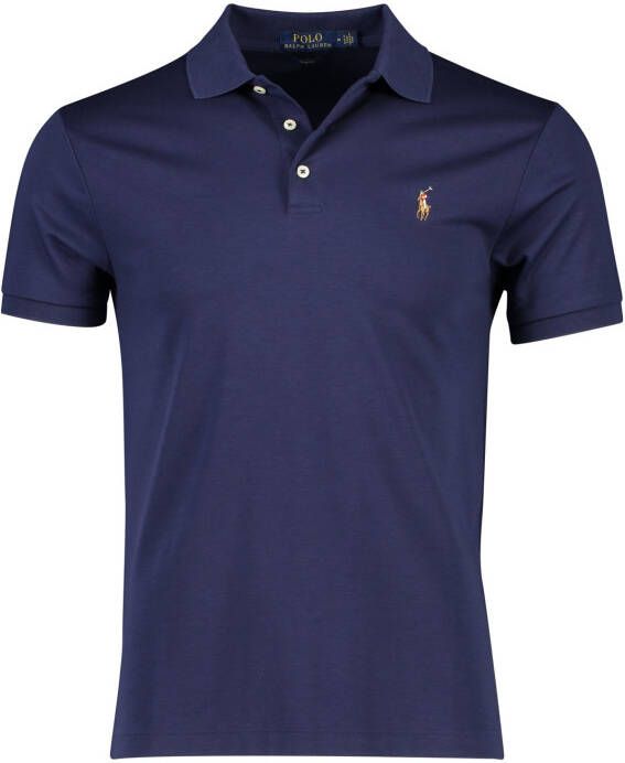 Polo Ralph Lauren Blauwe T-shirts en Polos Korte Mouw Gebreid Blue Heren - Foto 2
