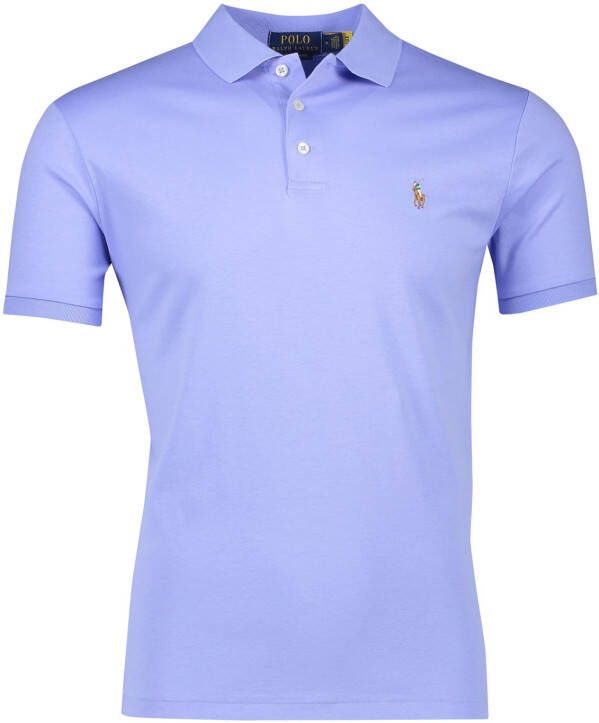 Polo Ralph Lauren polo Slim Fit normale fit blauw effen katoen