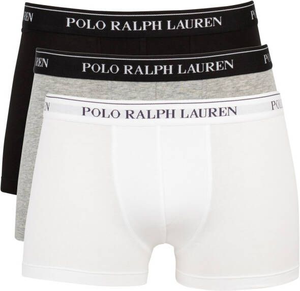 Polo Ralph Lauren Classic Trunk (3 Pack) Boxershorts Heren WHITE POLO BLK ANDOVER HTR maat: XXL beschikbare maaten:S L XL XXL