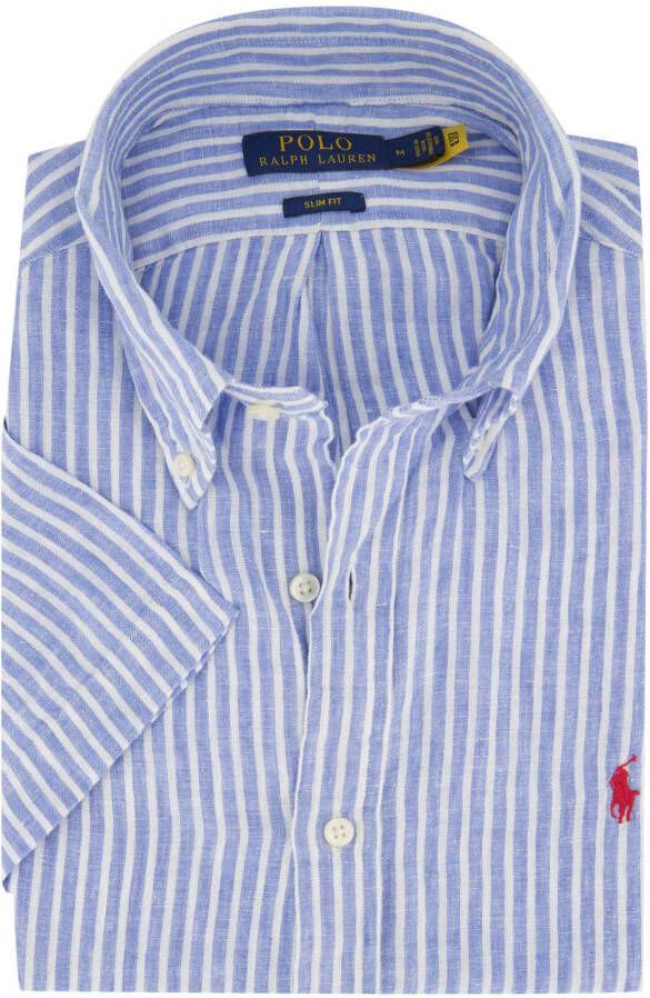 Polo Ralph Lauren Ralph Lauren overhemd Slim Fit korte mouwen gestreept