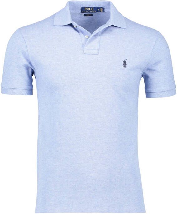 Polo Ralph Lauren Polo shirt met logo borduursel en geribbelde kraag en manchetten Blue Heren - Foto 4