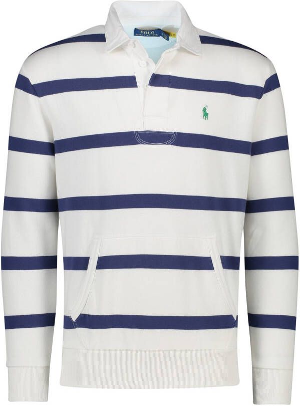 Ralph Lauren Gestreepte Katoenen Trui White Heren