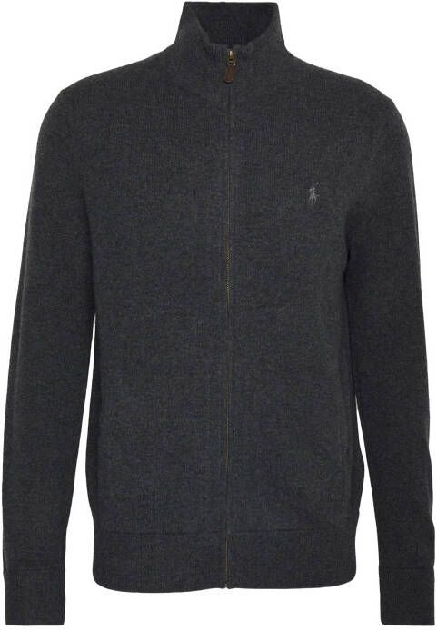 Polo Ralph Lauren Grijze Wol Volledige Rits Sweater Gray Heren