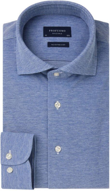 Profuomo Knitted overhemd blauw Originale