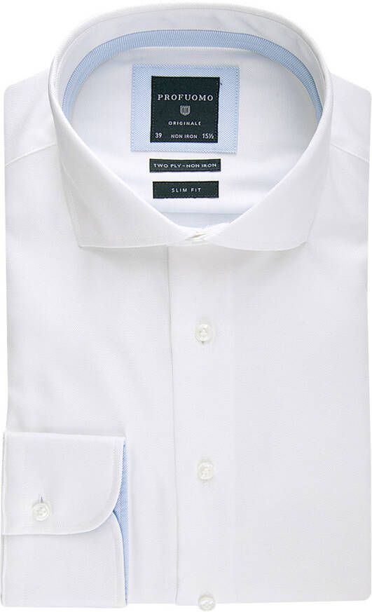Profuomo Witte Business Overhemd van Katoen White Heren - Foto 12
