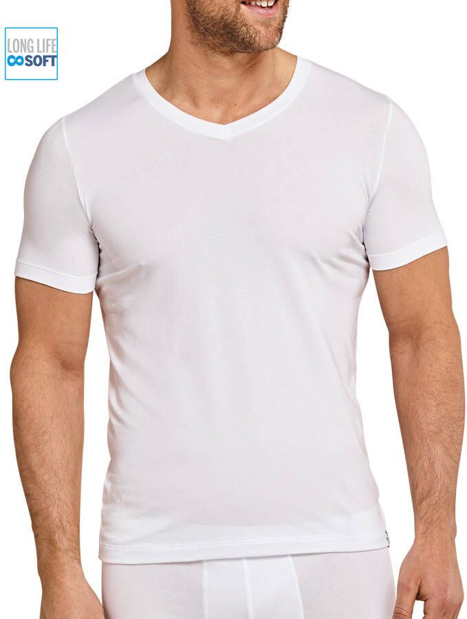 Schiesser t-shirt ondergoed aanbieding wit effen - Foto 2