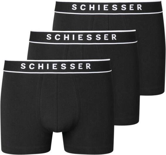 Schiesser boxershorts 95 5 3-pack zwart