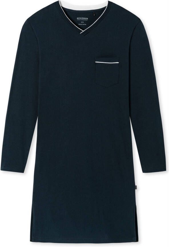 Schiesser Nachthemd luxueus met paspels verwerkt