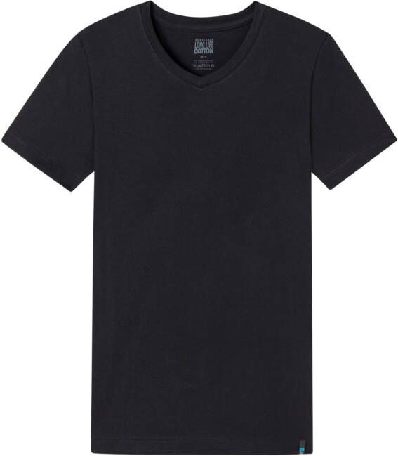 Schiesser T-shirt met V-hals model 'Long Life Cotton T-shirt'
