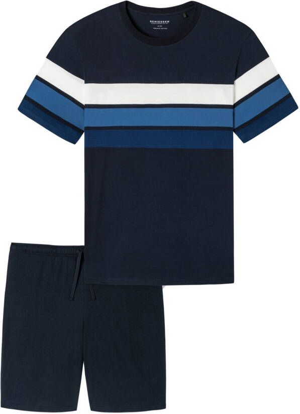 Schiesser Shortama in colourblocking-stijl (2-delig 1 stuk)