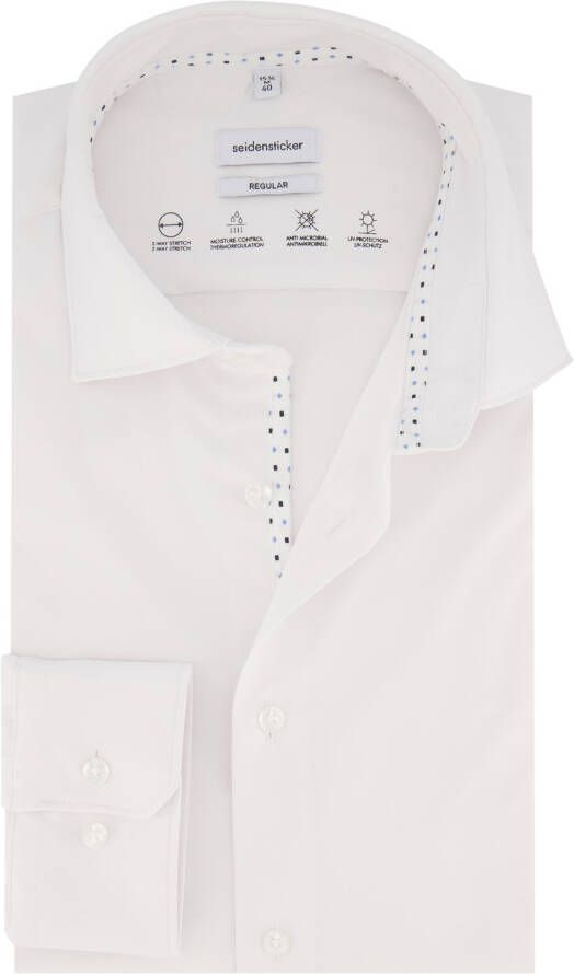 Seidensticker Witte Shirtjurk met NorHeren Pasvorm White Heren