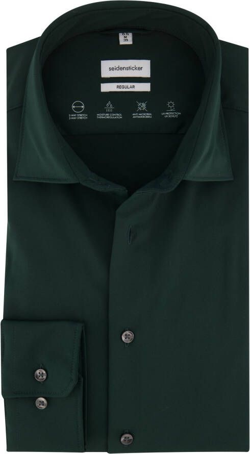 seidensticker business overhemd Regular normale fit groen effen