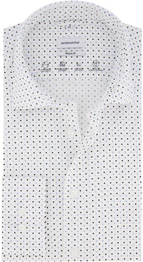 Seidensticker Witte Overhemdjurk met Geometrische Print White Heren