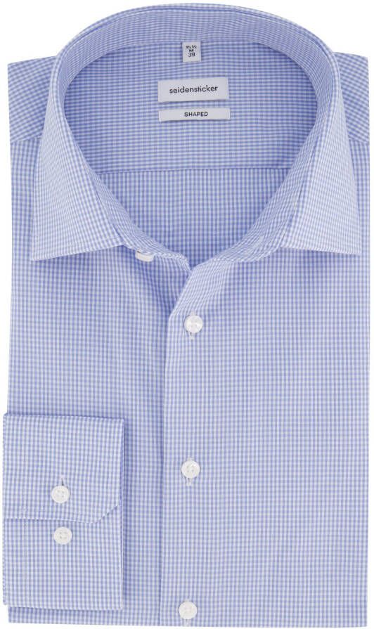 Seidensticker Businessoverhemd Shaped lange mouwen kentkraag ruit